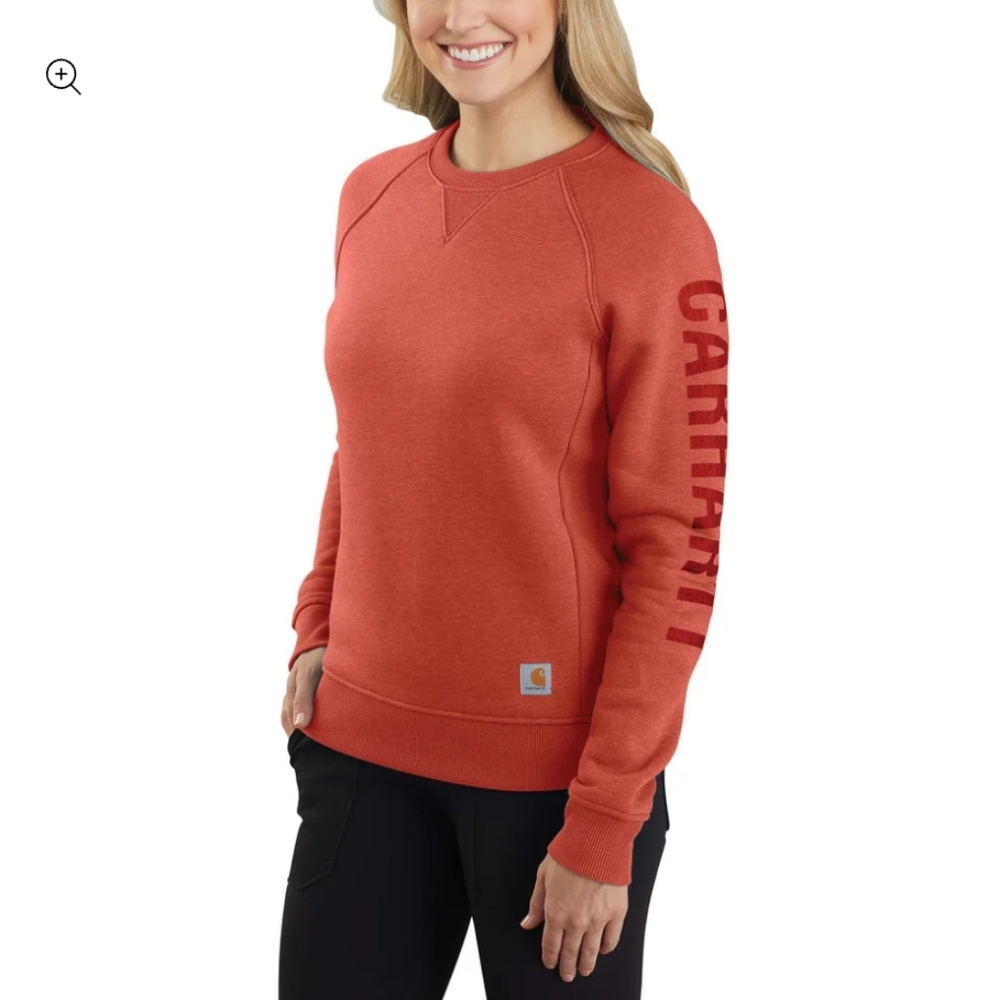 Carhartt Crew Neck Relaxed Fit Red Sweatshirt